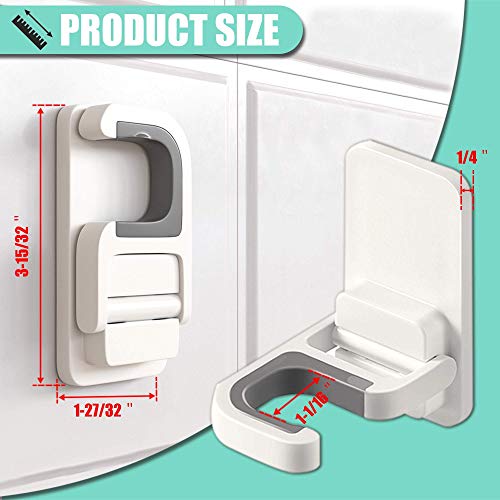image for YEFU Mop and Broom Holder Wall Mount-4 PCS, C-Shape Self Adhesive Anti