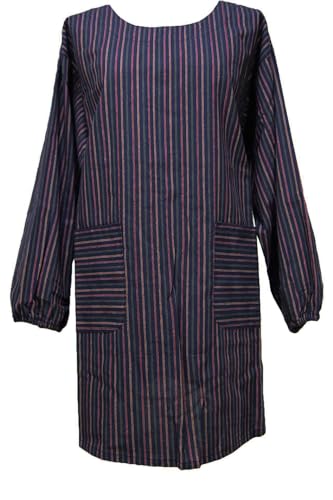 [Urban Cocoon] 【 和柄 ストライプ 割烹着 人気 】かわいい 柄の スタイリッシュ割烹着 （ ス モック ・ かっぽう着 ）かっぽうぎ ABKのサムネイル