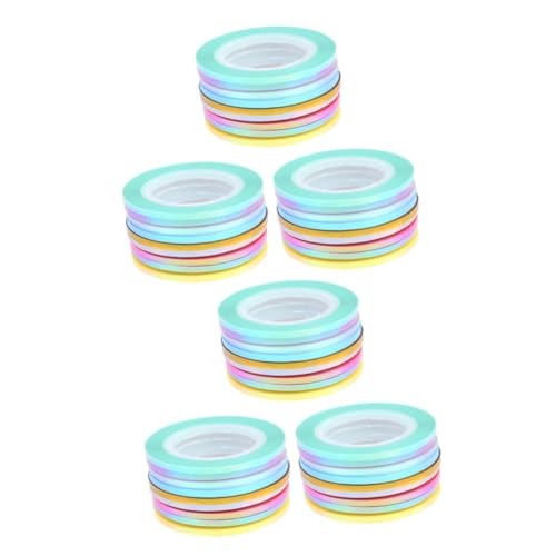 Ipetboom 54 Pcs 3 Set Nail Art Tape Stripes 1mm 2mm 3mm Line Art Tips Durable Material for Hand Toe False Nails
