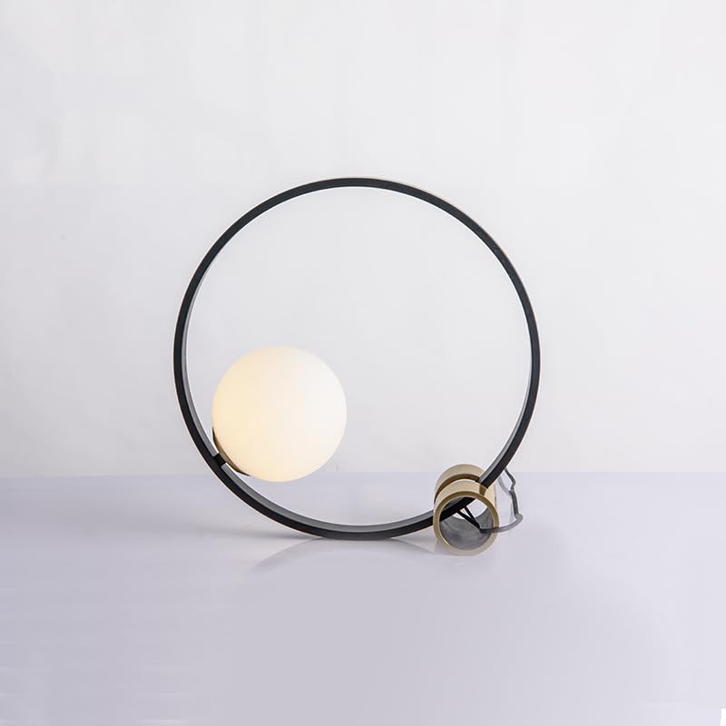 Lampada da Tavolo Moderna Semplice e Creativa con Sfera di Vetro Artistica Soggiorno Comodino for Camera Letto