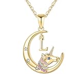 🦄Material: 14 Karat Gold vergoldete Einhorn Geschenk kette, Farbe hält lange ohne Anlaufen. Nickelfrei und bleifrei, wird Ihre Haut nicht reizen.
