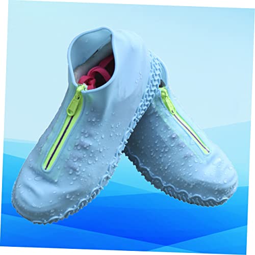 KOMBIUDA 1 par de cubiertas de silicona para zapatos impermeables para lluvia y barro miniatura 7
