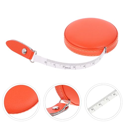Cinta métrica mini portátil naranja para costura miniatura 6