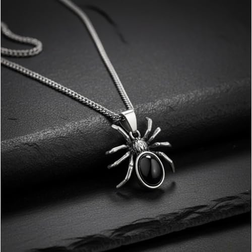 Image of Regulus spider locket lockets for men chain for men Rhodium Alloy Pendant