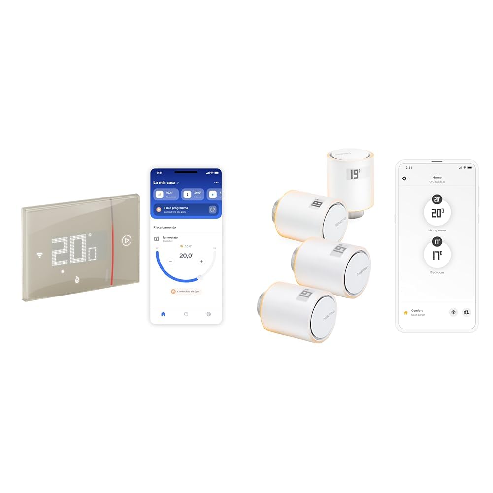 BTICINO SXM8002 Termostato WiFi Smarther2and 4 Netatmo Valvola Termostatica WiFi