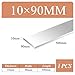 6061 Aluminum Flat Bar - 10-12 mm Thick, 500 mm Length for Industrial and DIY Projects(10x90mm)