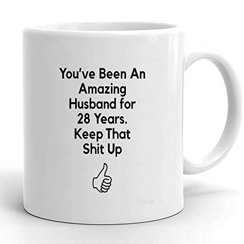 Ceramic Mug, 28th anniversary gift for husband, 28th anniversary gift for him, funny
