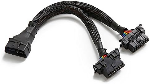 bbfly-B6 OBD2 Splitter 16 Pin OBD II Splitter Extension 1x Male and 2X Female Extension Cable Adapter (1FT/30CM) (1Pack)