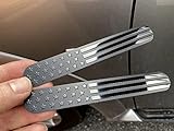 eVerHITCH USA American Metal Flag Auto Fender Emblem for Cars Trucks 2-Pack (6'x1', Black)