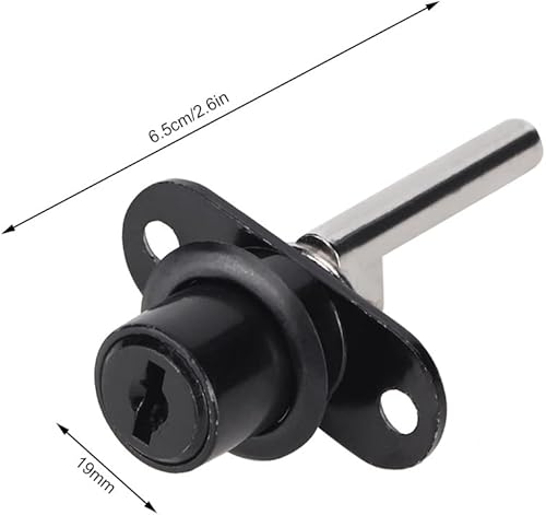 Miniatura 9 de Cerradura de émbolo de armario de escritorio, 2 piezas, armario de archivador con llaves, seguridad de oficina, accesorios de muebles de bricolaje