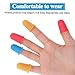 COMNICO 15 pcs Rubber Finger Thimbles 3 Different Colors Finger Protector Covers Reusable Finger Tip Protector Pads Grips for Paperwork Cutting Embroidery Money Counting Crafts Making