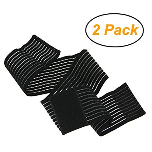 Bxt A Pair (2 Pieces) Elastic Breathable Wrap Ankle Support Brace Compression Knee Elbow Wrist Ankle Hand Support Wrap Sports Bandage Strap With Hook & Loop Fastener Straps #TOP1