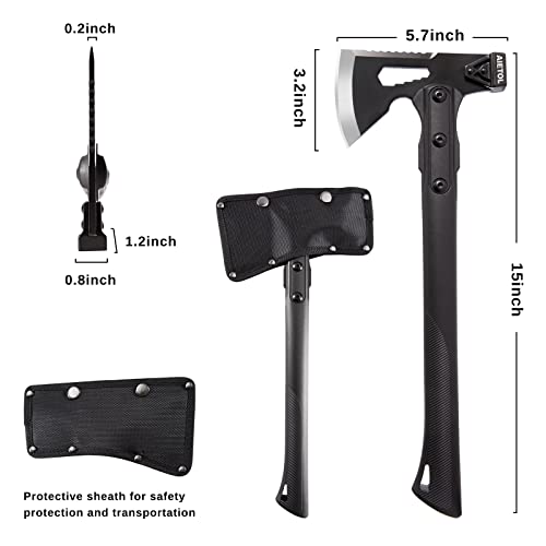 15-inch Camping Hatchet - Survival and Camp Axe/Hammer Tool with Sheath – Bild 3