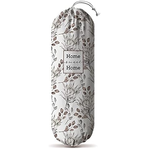 Hglian Grocery Plastic Bag Holder and Dispenser Wall Mount Plastic Bags Organizer Shopping Bags Carrier Storage,Watercolor Leaves Farmhouse Home Kitchen Decor, Gifts for Women Grandma Mom Cover