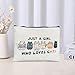 XMRSOY Cat Lover Makeup Bag, Waterproof Travel Cosmetic Pouch, 9.8 x 6.7 inches, Aesthetic Canvas Bag, Zipper Closure, Gift for Women (five cat)
