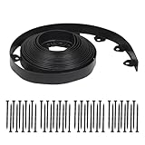 Gardzen 1.5' x 40' Landscape Edging Kit, No Dig Lawn Garden Border with 40 Pcs Spikes, Flexible Edging Border for Mulch Bed Pathway Paver