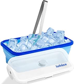 Lebice Ice Cube Bucket Made of Silicon, Ice Cube Freezer Storage Bin, Uniquely
