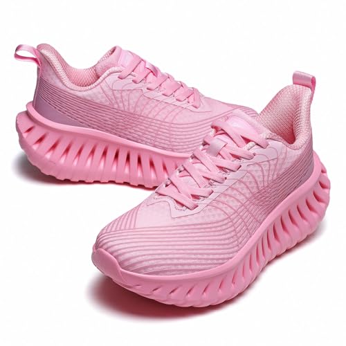 Image of GSLMOLN Wowen Walking Shoes Casual Shoes Breathable Walking Sneakers for Workouts Cushioned Flexible Womens Shoes Training Fashion Sneakers