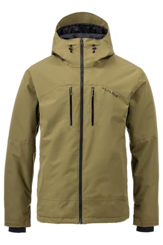 Flylow Men's Roswell Jacket Insulated Waterproof Ski & Snowboard Coat - Capers - Medium