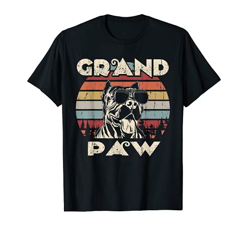 Grand Paw Pit Bull dog lovers vintage retro T-Shirt, Black