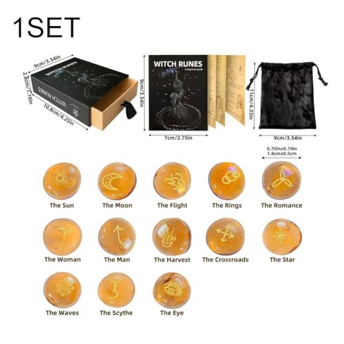 Pierres Runiques Gravées de Symboles Païens | Cadeau Ésotérique Débutant - 4