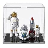 Yungyan 1 Pack Clear Self-Assembly Acrylic Display Case Transparent Dust Proof Protection Showcase for Figurine Collectibles Figures Basketball (8 x 8 x 8 Inch)
