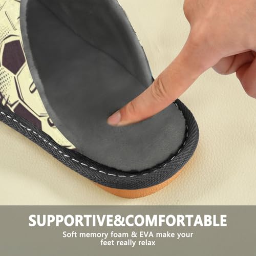 Slippers for Women Soccer Balls Bursting with Energy Soft Fuzzy Women's Slippers Indoor and Outdoor Shoes4