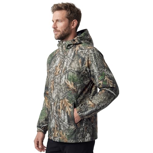 Image of LOOGU Rain Jacket for Men, Packable Waterproof Rain Shell Lightweight, S-3XL for Hiking Fishing Camping