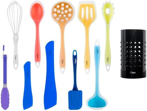 Ozeri 11-Piece All-in-One Silicone Utensil Set, Multicolor