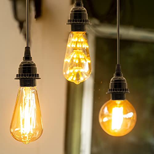 Plug In Hanging Light Kit, Industrial Pendant Lighting Fixture, E26 E27 Retro Hanging Lights With Plug In Cord, 19.69 Ft Cord With On/Off Switch Hanging Lamp Fixture For Living Room Bedroom #TOP3