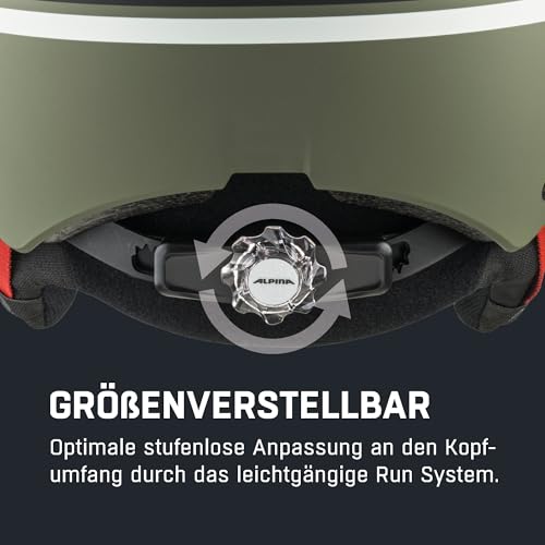 ALPINA ZUPO Visor Q-LITE Kinderskihelm, Olive-red matt, 48-52 cm – Ansicht 5