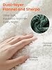 LEERUN Electric Heated Blanket Twin, Ultra‑Cozy Premium Flannel & Sherpa, Even Heat Distribution & Stable Temp, 1–10H Auto‑Off, 8 Temps (86–125.6°F), Overheat Protection, Ideal Gifts for Grandma #3
