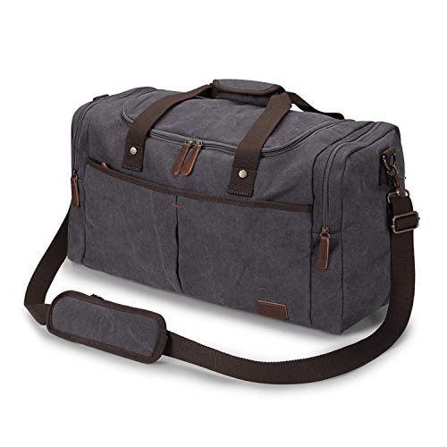 S-ZONE Canvas Duffel Bag for Travel 65L Weekender Overnight Travel Bags with Shoes Compartment for Men by S-ZONE - Used condition - US$26.87