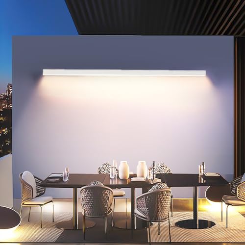 Applique murale extérieure LED noire 60cm IP65 design moderne étanche