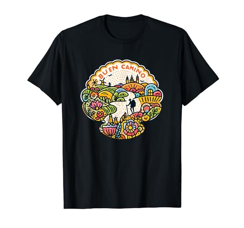 Buen Camino, Peregrino! Recuerdo Camino de Santiago, Vieira Camiseta