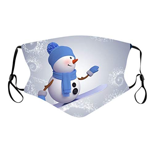 Preisvergleich Produktbild PcLeam Mundschutz Weihnachten Karikatur Drucken Face Cover Unisex Waschbar Bandana Atmungsaktiv Halstuch Winddicht Face Scarf Weihnachten Geschenk Festlich Nikolaus Elk Katzen Schal(C5)