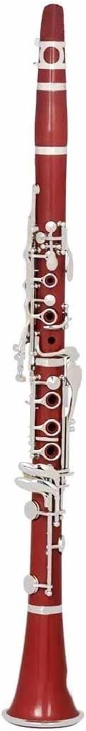 Red Clarinet 17 Key Flat B ABS Silver Plated(1)