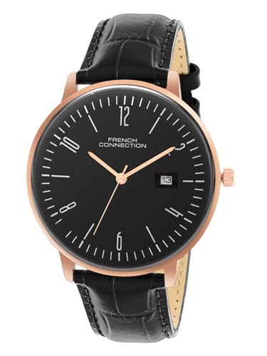 Image of French Connection Black Sunray Dial | Analog Watch for Men's | FCN0163BL