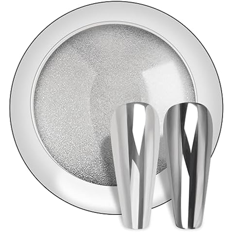 DRMODE Silver/Pink Chrome Nail Powder Cover