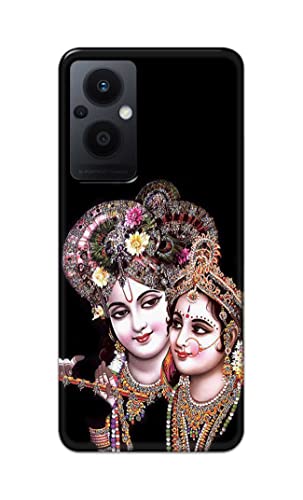 Image of PRINTFIDAA� Printed Hard Back Cover Case for Oppo F21 Pro 5G | Oppo F21s Pro 5G | Oppo Reno 7Z 5G Back Cover (Radha Krishna) -2808