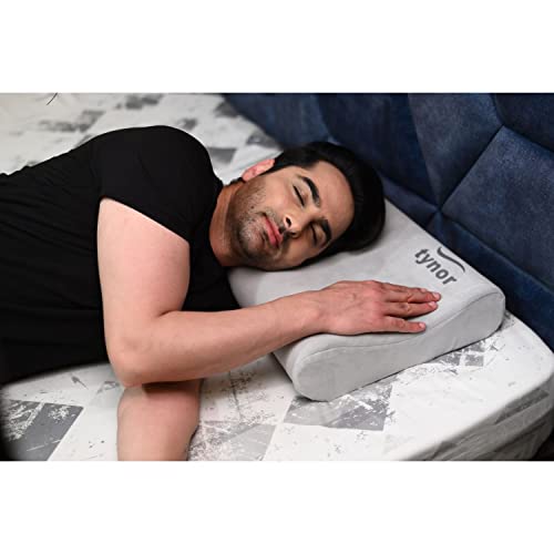 TYNOR Contoured Cervical Pillow, Grey, Universal