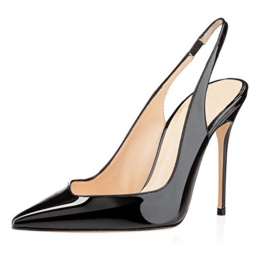 Escarpins femme sexy talon aiguille dotés d'une bride arrière ajustable