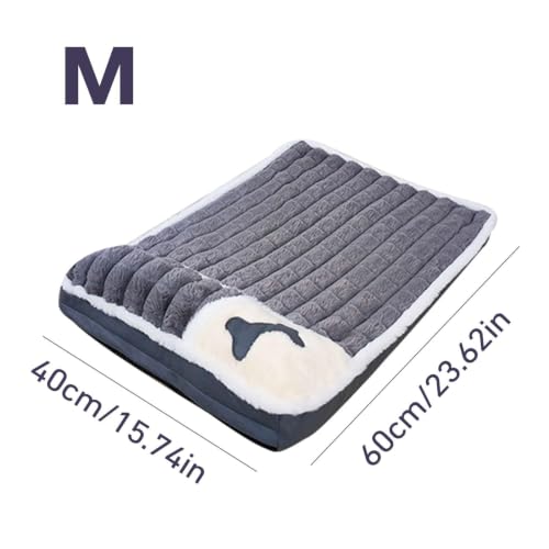 Tapis de lit pour chien lavable avec coussin doux - Tapis de cage confortable