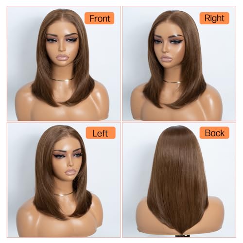 Perruque blonde synthétique 12A sans colle et lace pré-coupée - 4