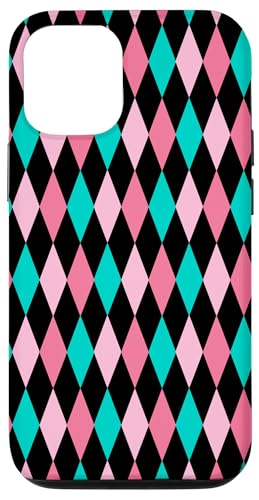 ���킢���p�X�e�����C���{�[�H�`�u���b�N�s���N�u���[�n�[���N�C�� �X�}�z�P�[�X iPhone 12/12 Pro �p