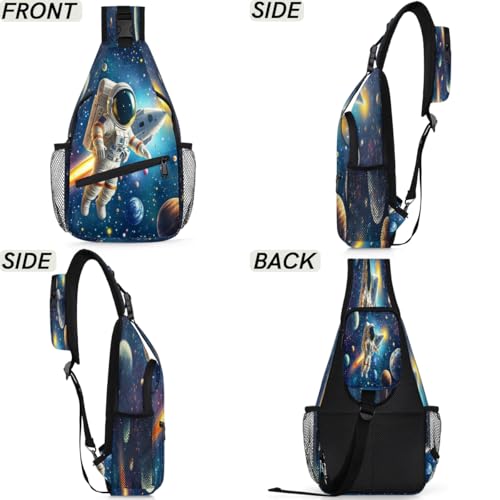 Sling Bag unisex para mujer y hombre estampado astronáuta miniatura 6
