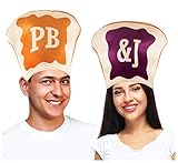 Tigerdoe Peanut Butter & Jelly Costume Set - Couples Costumes - Food Costumes - Costumes for Adults - 2 Pk (PB&J Couples Hats) Purple