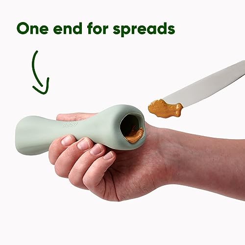 Beco Hundespielzeug Kauknochen aus Naturkautschuk mit Leckerli-Loch, Grün