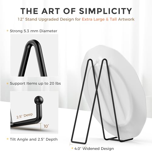 image for TR-LIFE 12 Inch Plate Stands for Large Heavy Duty Display - Metal Pict