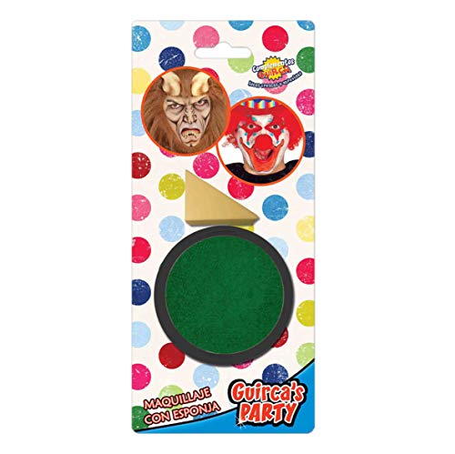 Preisvergleich Produktbild Guirca Fiestas GUI15633 - dunkelgrünes Make-Up mit Schwamm